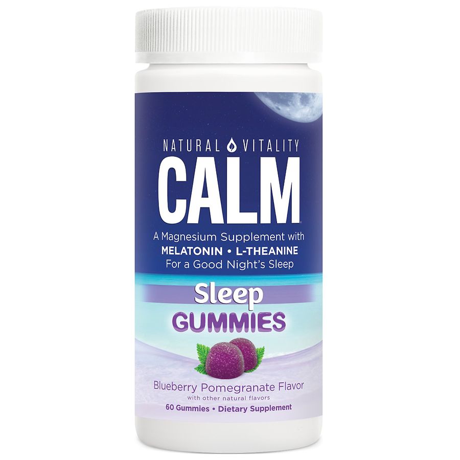 Natural Vitality Calm Sleep Gummies with Magnesium Blueberry