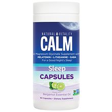 Natural Vitality Calm Sleep Capsules, Magnesium Glycinate with ...