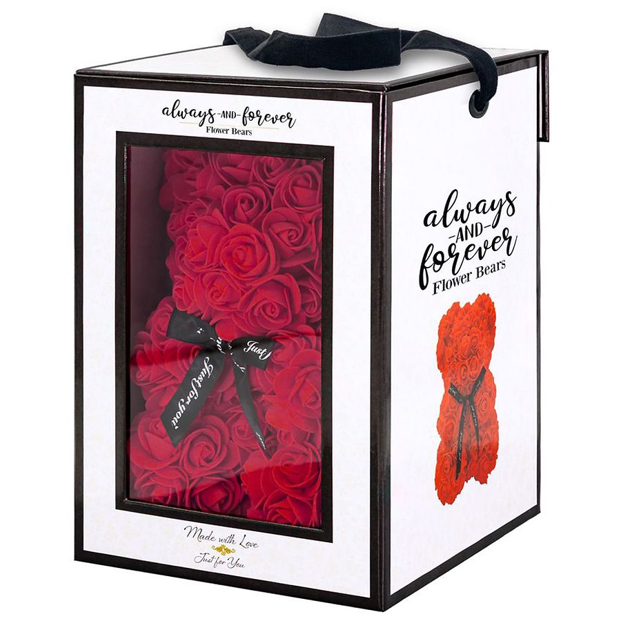 Always and Forever Flower Bear, Burgundy | Walgreens