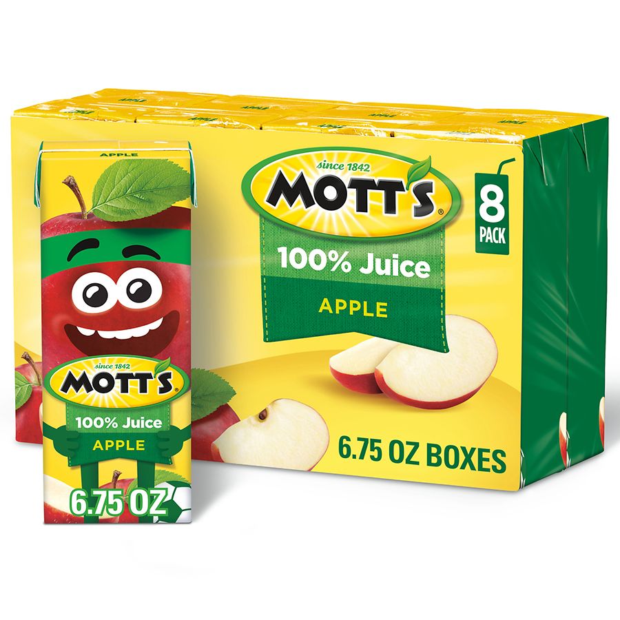 Mott's 100% Juice Fruit Punch Juice, 8 fl oz, 6 Count Bottles 