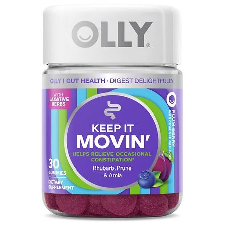 OLLY Keep It Movin' Gut Health Supplement with Laxative Herbs