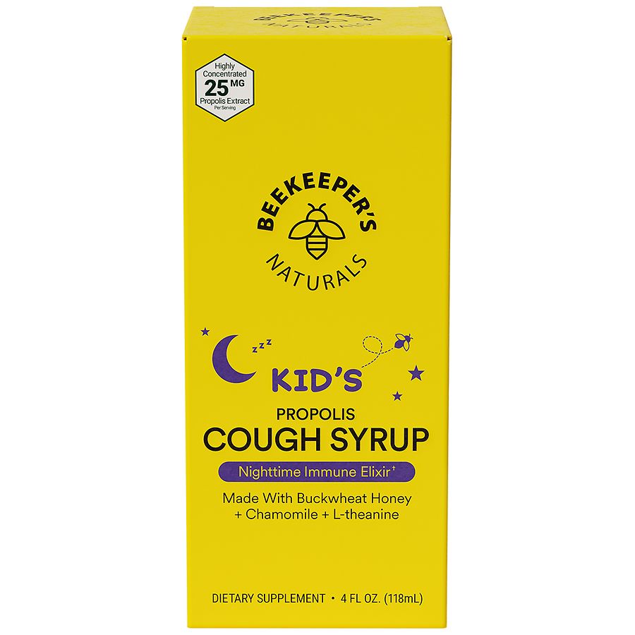 Beekeepers Naturals Kids Nighttime Propolis Cough Syrup - 4 fl oz