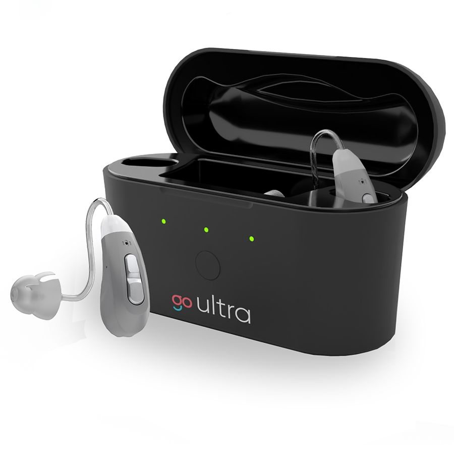 Go Hearing Go Ultra BehindtheEar OvertheCounter Hearing Aids Gray