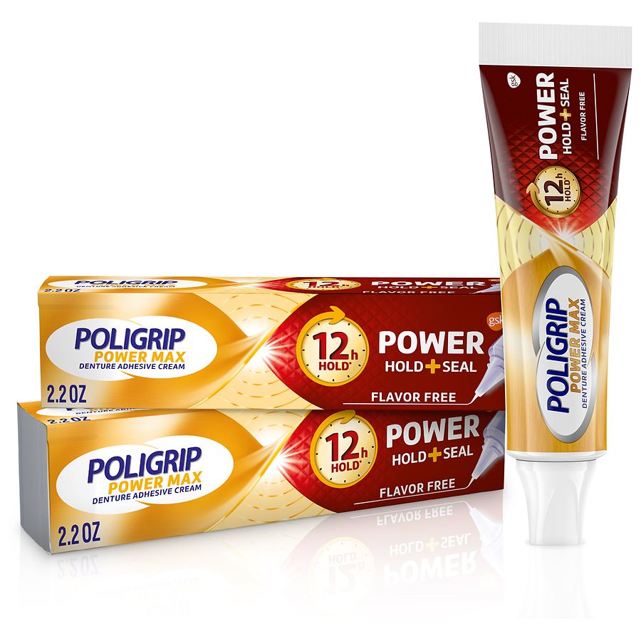 Super Poligrip Power Hold + Seal Denture Adhesive Cream Walgreens