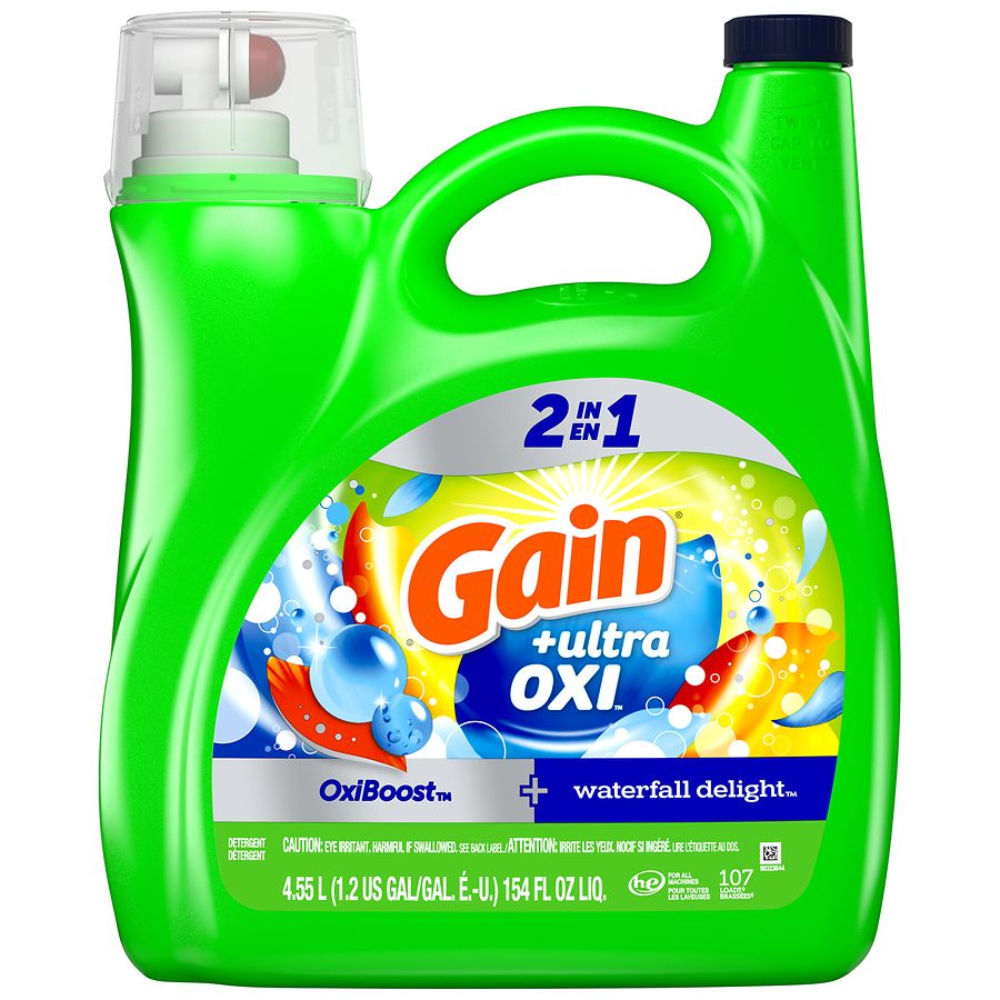 Gain Ultra Oxi Liquid Laundry Detergent Waterfall Deligh