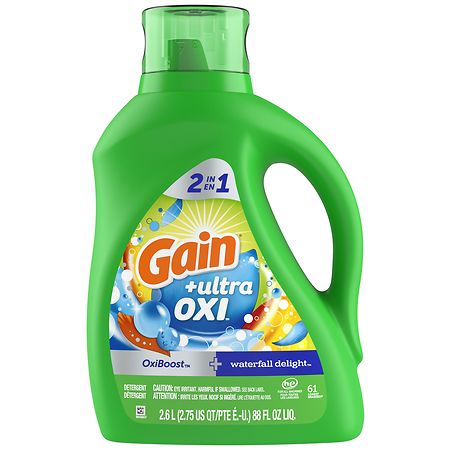 Gain Ultra Oxi Liquid Laundry Detergent Waterfall Delight