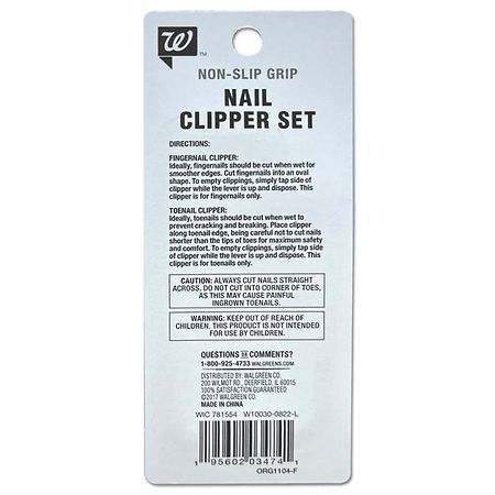 Walgreens Beauty Fingernail & Toenail Nail Clippers