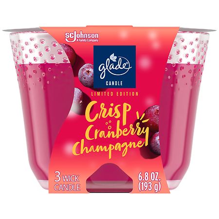 Glade Scented Candle Crisp Cranberry Champagne