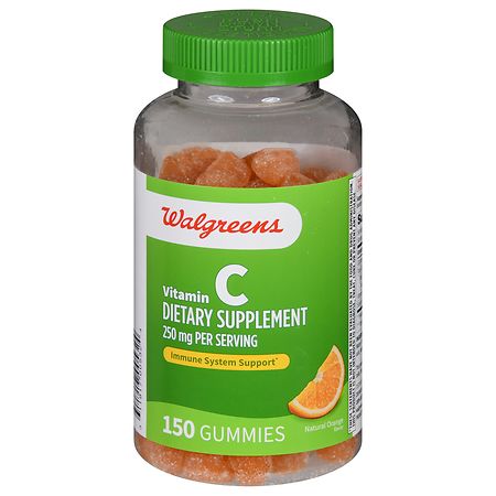 Walgreens Vitamin C 250 mg Gummies (75 days) Natural Orange