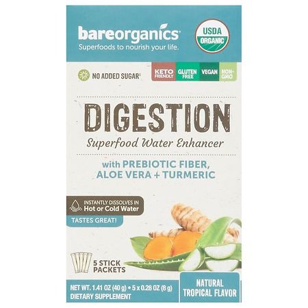 BareOrganics Digestion Superfood Water Enhancer Tropical