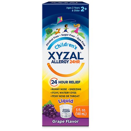 XYZAL Children's Oral Solution 24 Hour Allergy Relief Grape