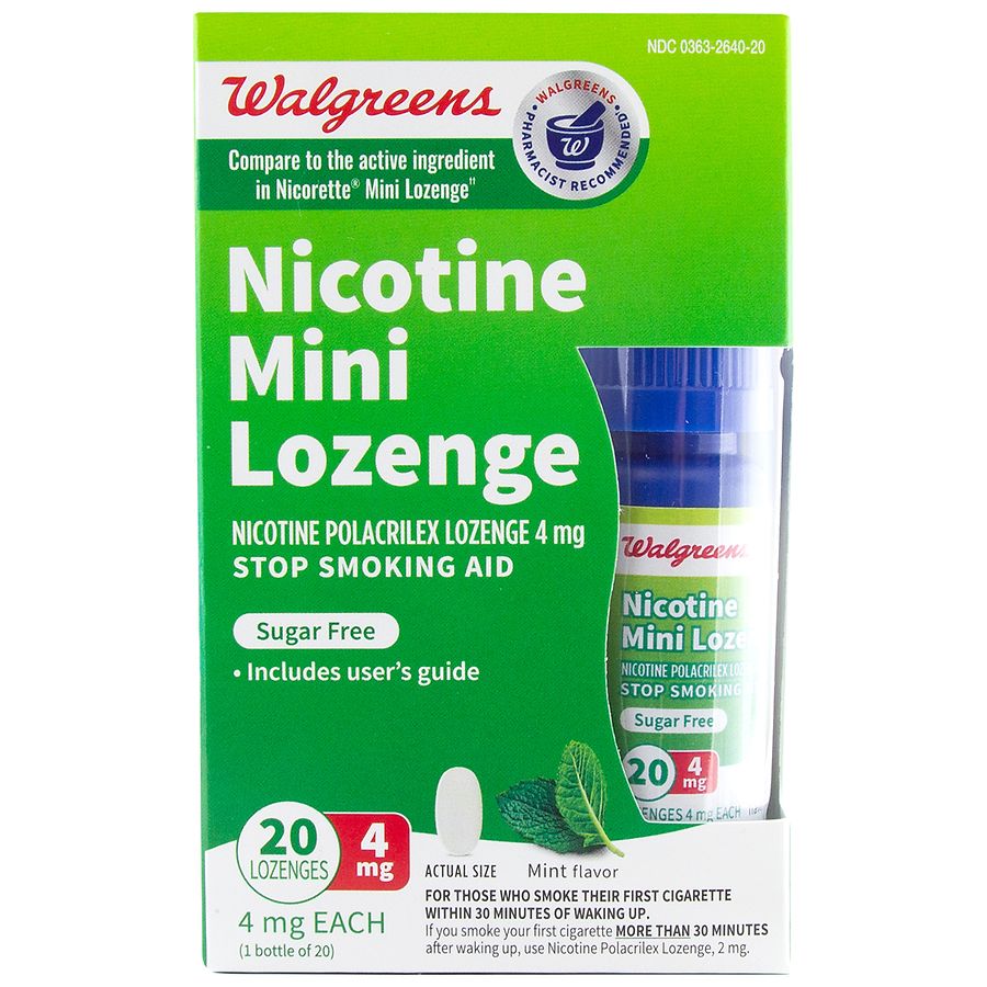 Walgreens 4 mg Mini Lozenge Mint Walgreens