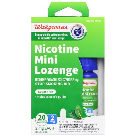 Walgreens Nicotine Mini Lozenge 2 mg Mint