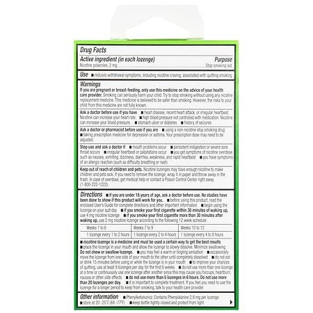 Walgreens Nicotine Mini Lozenge 2 mg Mint