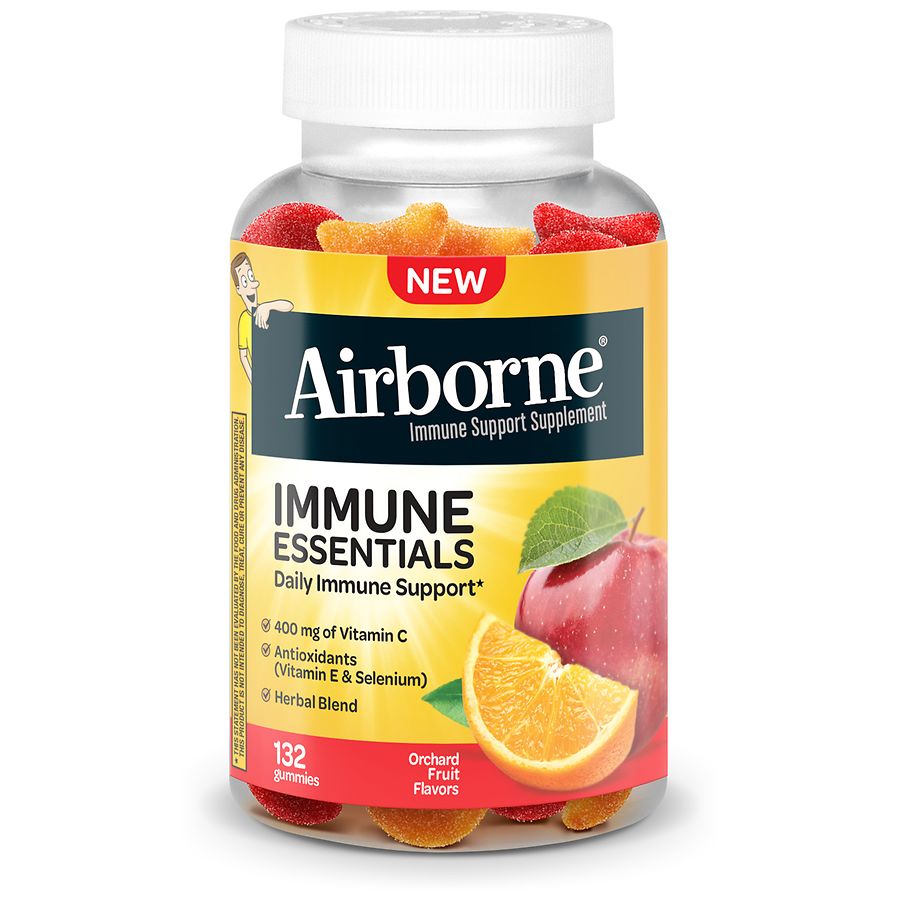 Airborne Immune Essentials Gummies Orchard Fruit Walgreens