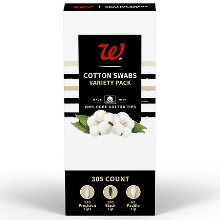Walgreens Cotton Swabs Variety Pack Clear
