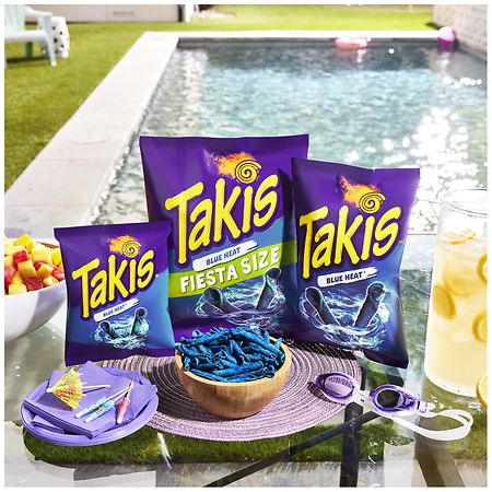 Takis Blue Heat Extreme Spicy Rolled Tortilla Chips, Snack