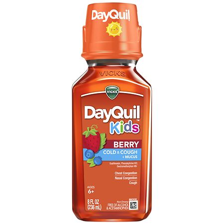 Vicks Dayquil Kids Berry Cold & Cough + Mucus Multi-Symptom Relief Berry