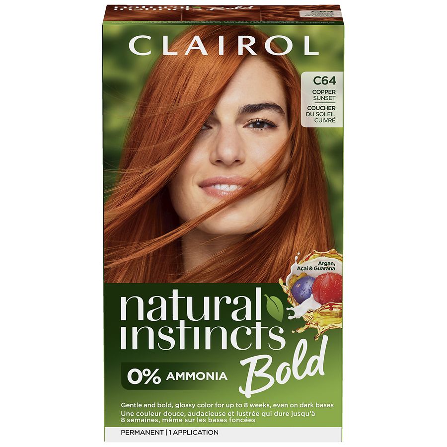 Clairol Natural Instincts Bold Hair Color, C64 Copper Sunset