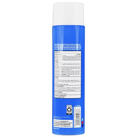 Walgreens Sunburn Pain Relief Continuous Spray