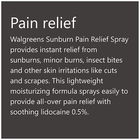 Walgreens Sunburn Pain Relief Continuous Spray