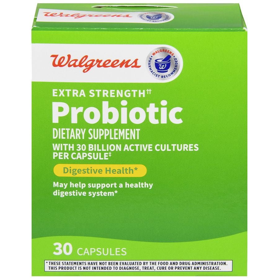 Walgreens Extra Strength Probiotic Digestive Health Capsules (30 days