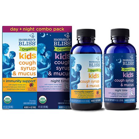 Mommy's Bliss Kids Cough & Mucus Day and Night Organic Combo