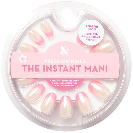 Olive & June The Instant Mani Press-On Nails Pink Chrome French