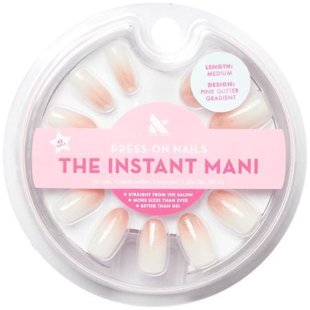 Olive & June The Instant Mani Press-On Nails Pink Glitter Gradient