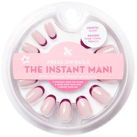 Olive & June The Instant Mani Press-On Nails Plum Tonal French