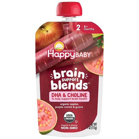 Happy Baby Brain Blends Apples, Purple Carrots & Guava