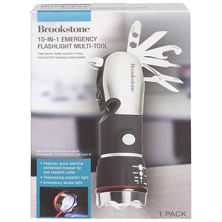 Brookstone 10- in-1 Emergency Flashlight Multi-Tool