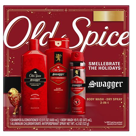 Old Spice Yule Antiperspirant Deodorant Holiday Pack Cedarwood