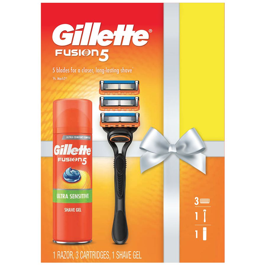 Gillette Fusion5 Razor for Men, Handle, 3 Razor Blade Refills + Fusion