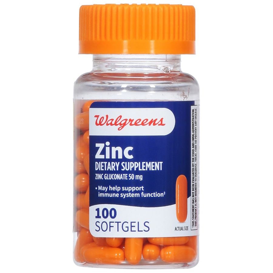 Walgreens Zinc 50 mg Softgels Walgreens