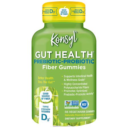 Konsyl Gut Health Prebiotic-Probiotic Fiber Gummies