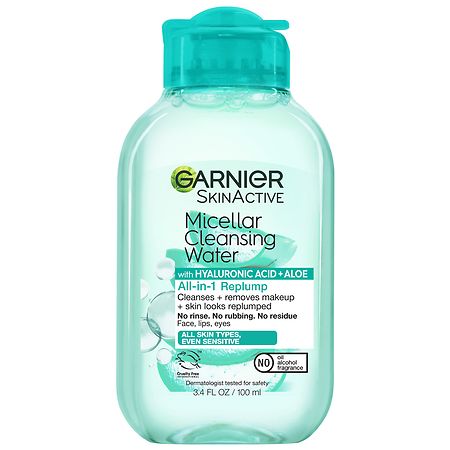 Garnier SkinActive Micellar Hyaluronic Acid & Aloe Replumping Cleansing Water & Removes Makeup