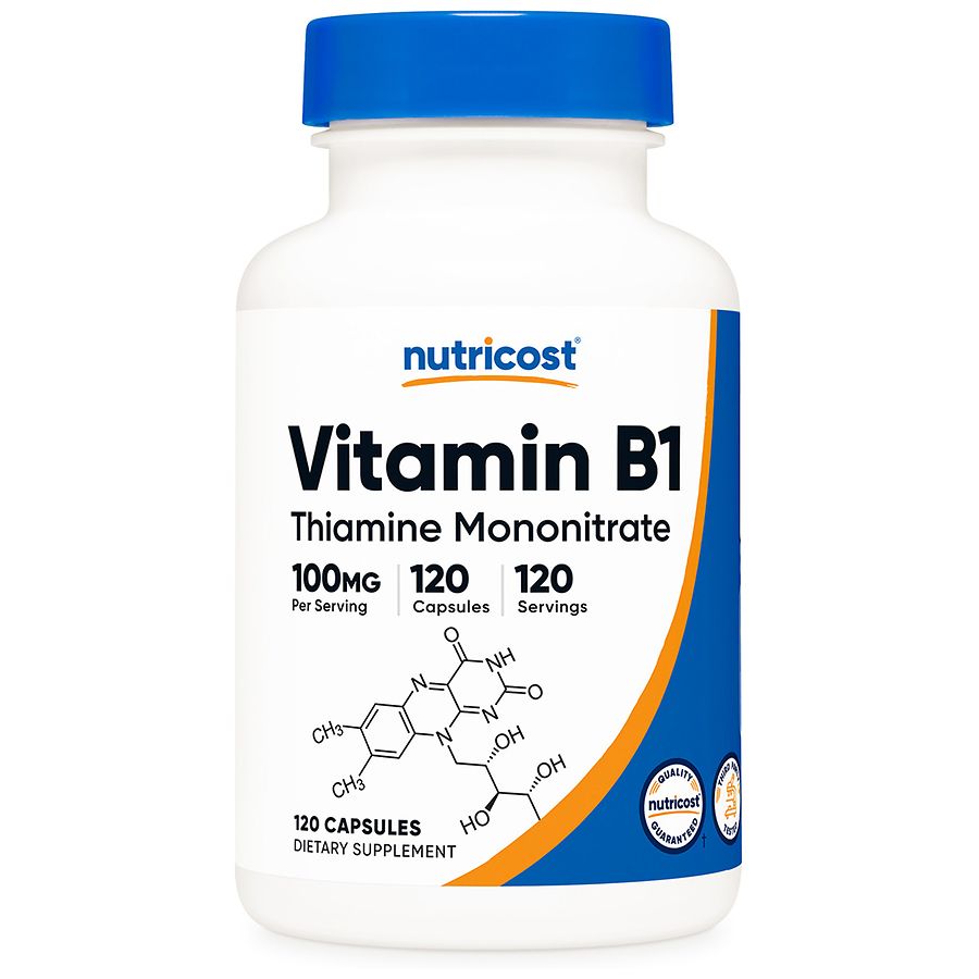 Nutricost Vitamin B1 (Thiamin) 100 mg Capsules Walgreens