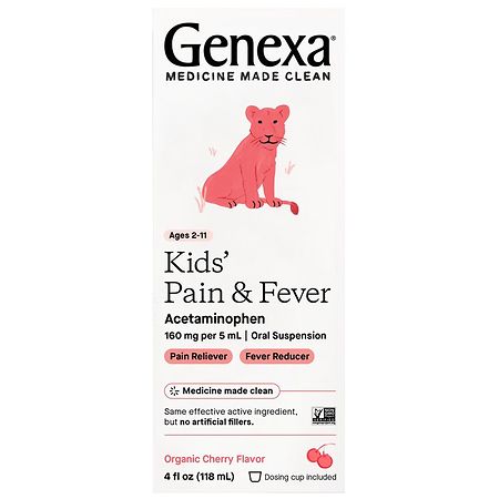 Genexa Kids Acetaminophen Pain & Fever Oral Suspension Syrup Cherry
