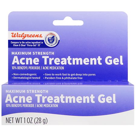 Walgreens Maximum Strength Acne Treatment Gel with 10% Benzoyl Peroxide