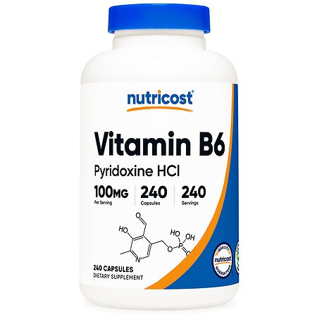 Nutricost Vitamin B6 (Pyridoxine HCl) 100 mg Capsules