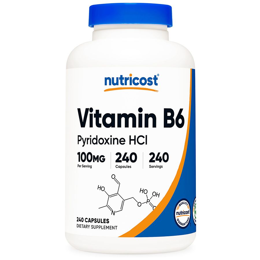 Nutricost Vitamin B6 (Pyridoxine HCl) 100 mg Capsules Walgreens