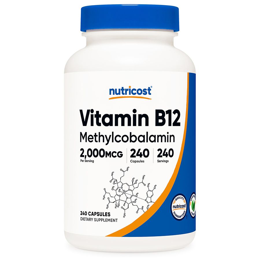 Nutricost Vitamin B12 (Methylcobalamin) 2000 Mcg Capsules | Walgreens