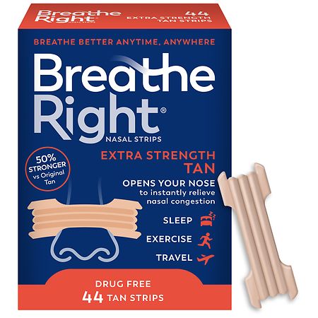 Breathe Right Extra Strength Nasal Strips Tan Tan