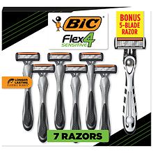BIC Disposable Razors for Men with 4 Blades with Bonus BIC Flex 5 ...