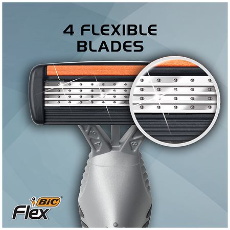 BIC Disposable Razors for Men with 4 Blades with Bonus BIC Flex 5  Disposable Razor