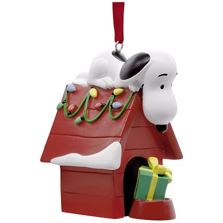 Hallmark Peanuts Snoopy on Holiday Doghouse Christmas Ornament, H13