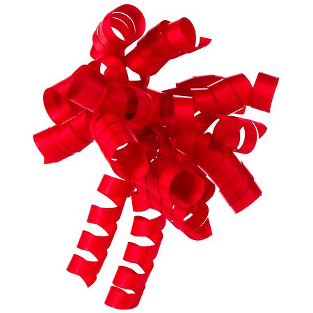 6 Count 6" Large Curly Bows for Gift Wrapping Curling Ribbon Red