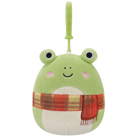 Squishmallows Frog with Scarf Clip-Plush 3.5 Inch Green