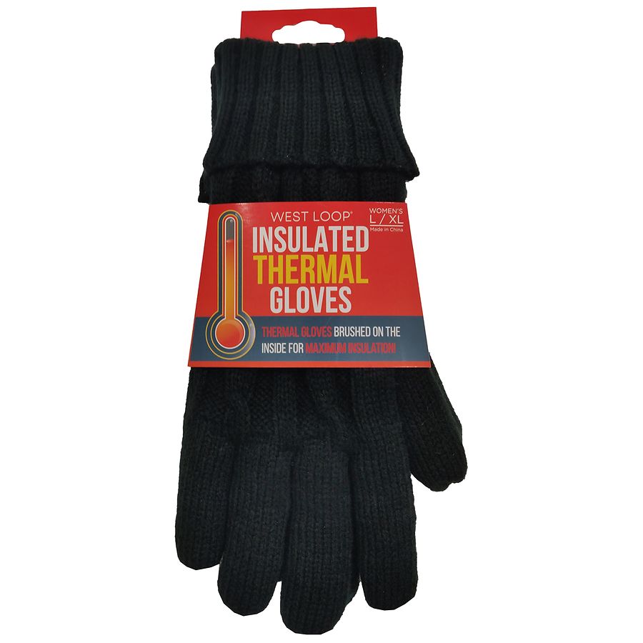 Women's Knit Winter Wool Gloves w/ Fur lining Thermal Insulated Warm Gloves
